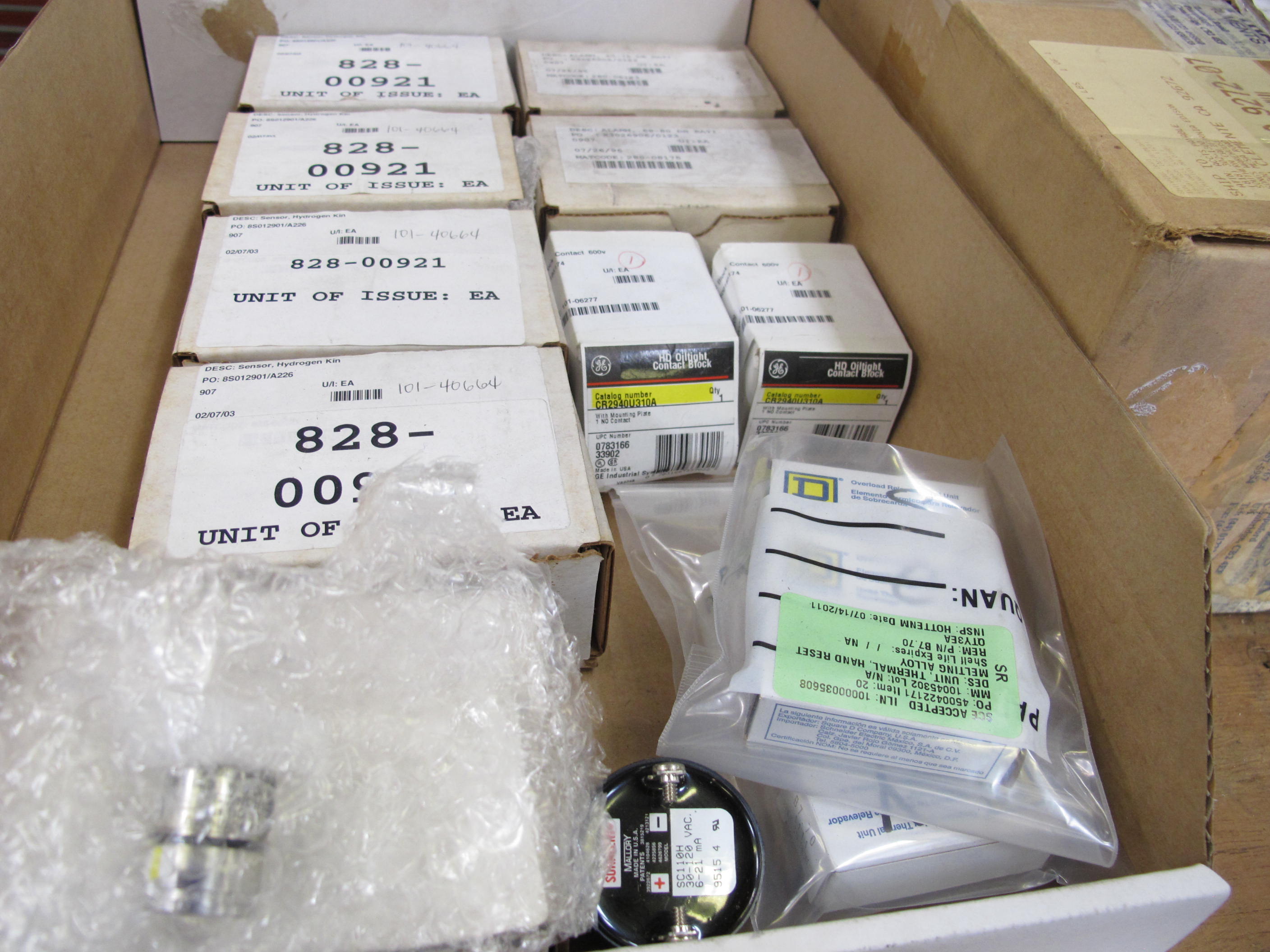 LOT TO INCLUDE: (4 PALLETS) MISC. GAUGES, THERMOMETERS, AND SENSORS. LOADING & HANDLING FEE $15-4170